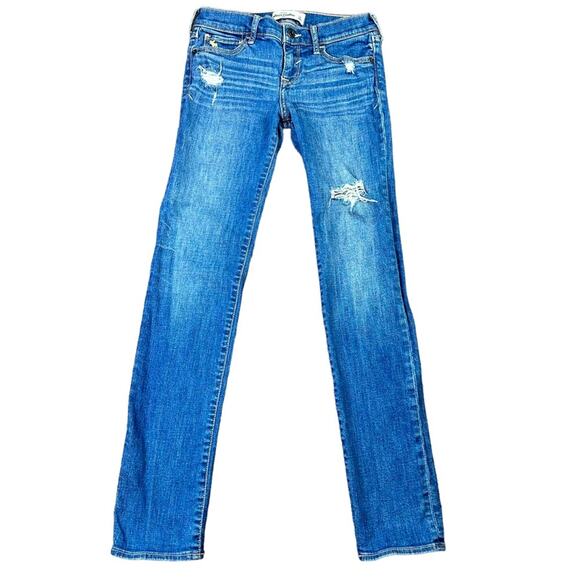 Abercrombie Kids Distressed Denim Jeans Size 14 - Picture 1 of 7